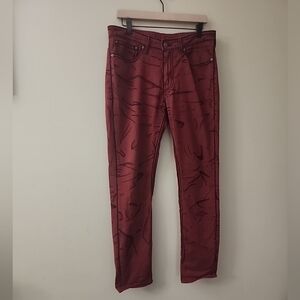 Levi's Men's Maroon Slim Jeans